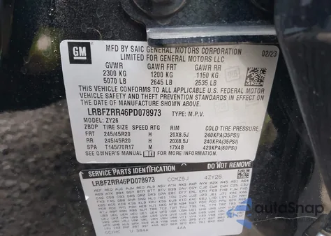 2023 Buick Envision Avenir Fwd из США, поврежденный, VIN LRBFZRR46PD078973